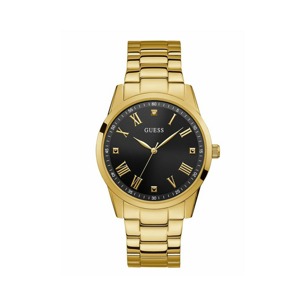 Guess • U1194G3 • Gold-Tone Analog Diamond Watch – Montres Big