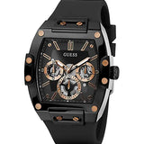 Guess - GW0203G8 -Rose Gold-Tone and Black Silicone Multifunction Watch